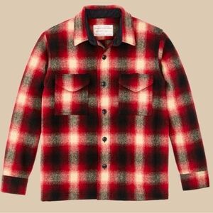 NWT Filson Mackinaw Wool Jack Shirt Red Plaid Men's Size Small Made in
USA